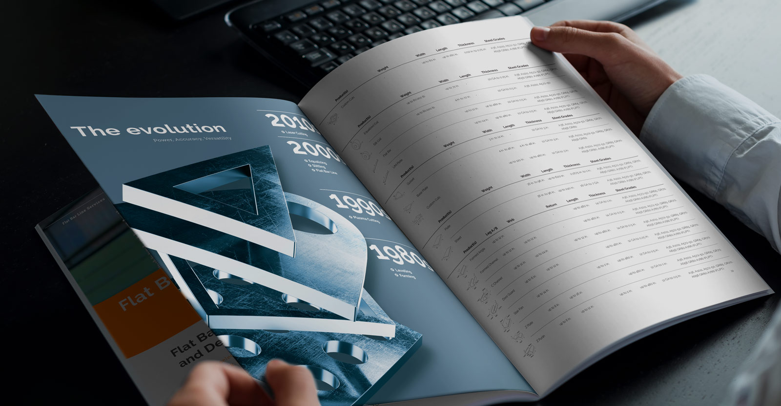 Product catalogue design image for CalSteel